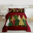 thumbnail image 2 of Homewish Child Merry Christmas Full Size Comforter Sets, Red Green Xmas Tree Bedding Comforter Set, Cartoon Stars Polkadots Reversible Bedding Sets, Luxury Bedroom Decor, 3-Piece, 2 of 8
