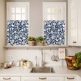 thumbnail image 4 of Kitchen Window Curtains Valance and Tier Set, Summer Ocean Starfish Rod Pocket Tier Curtain Valance Set, Conch Shell on Blue Light Filtering Cafe Curtains for Bedroom Living Room, 4 of 9