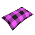 thumbnail image 3 of Naloa Purple Black Buffalo Plaid Pillowcase, Throw Pillowcase, Wrinkle-Free, Stain-Resistant with Hidden Zipper for Bedroom Sofa - 20"x30", 3 of 9