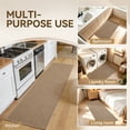 thumbnail image 5 of Kitchen Rugs and Mat Non Slip Washable, Super Absorbent Kitchen Mats for Floor with Rubber Backing, Soft Braided Standing Sink Mat, Anti Fatigue Kitchen Runner Rug Easy to Clean, Khaki 17"x30", 5 of 8