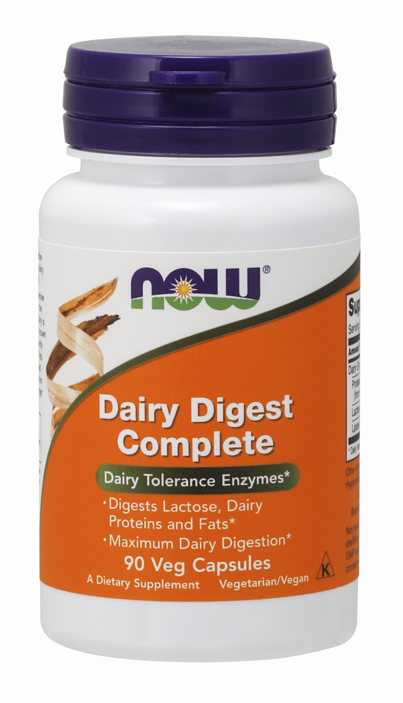 NOW Supplements, Dairy Digest Complete, Digests Lactose, Dairy Proteins