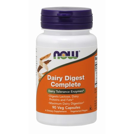 NOW Supplements, Dairy Digest Complete, Digests Lactose, Dairy Proteins and Fats*, Dairy Tolerance