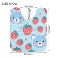 thumbnail image 3 of Toilet Rug U-Shaped Bathroom Rugs Non-Slip Soft Plush Machine Washable Contour Bath Mat Cute Bear Face with Strawberry 24x20, 3 of 9