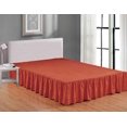 thumbnail image 1 of Sheets & Beyond Wrap Around Microfibra sólida tela de calidad de hotel de lujo dormitorio con volantes ropa de cama falda de cama de 14.0 in de caída (doble naranja), 1 of 1