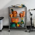 thumbnail image 5 of IRIS 3-Tier Wire Storage Shelf with Caster, 600 lb Capacity, 32"W x 14"D x 24"H, Silver, 5 of 16