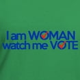 thumbnail image 3 of CafePress - I Am Woman Watch Me Vote Women's V Neck T Shirt - Women's V-Neck Dark T-Shirt, 3 of 4