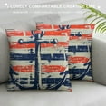 thumbnail image 3 of Creowell Pillow Cover Stripes Anchor Throw Pillow Covers Blue/White/Pink Pillowcovers Soft Double Side Print Sofa Square Throw Pillowcover for Living Room Bedroom Car Decor White, 3 of 5