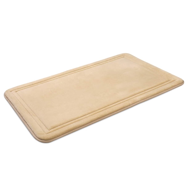 Alfombrilla de baño de espuma viscoelástica ITSOFT, antideslizante, 31 x 50 cm, color gris