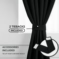 thumbnail image 5 of Deconovo Blackout Curtains for Living Room, 52x45 inch, Solid Back Tab Curtains, Black, 2 Panels, 5 of 9