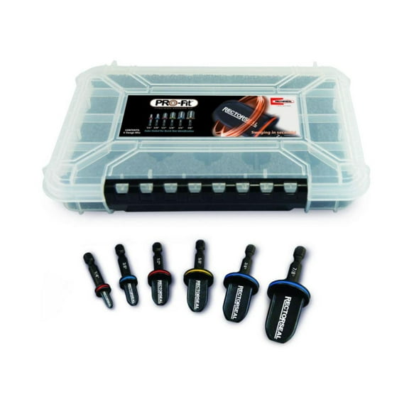 Rectorseal 87011 PRO-Fit Drill Bit Swage Kit 1/4", 3/8”, 1/2", 5/8”, 3/4”, 7/8”
