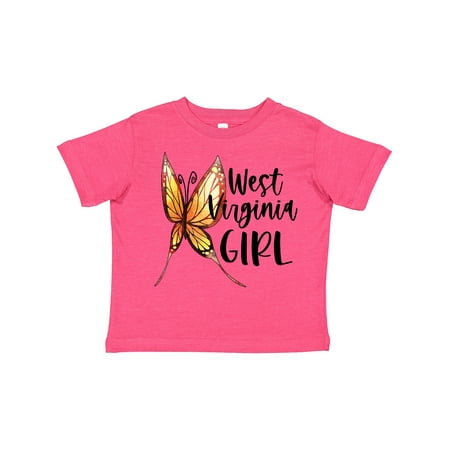 

Inktastic West Virginia Girl- Butterfly Gift Toddler Toddler Girl T-Shirt
