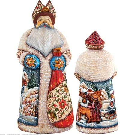 G.Debrekht 210112 Woodcarving Christmas Companions 11 in. - Woodcarved Santa