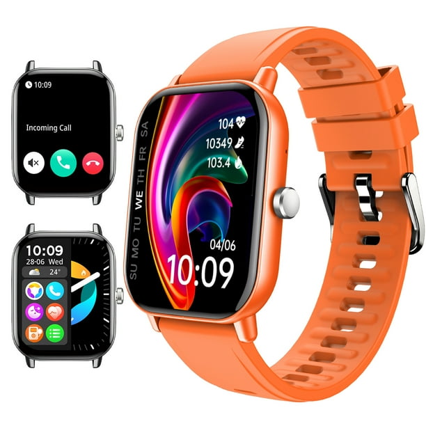 Reloj inteligente Abanopi Pantalla completa de 2 pulgadas Monitoreo de salud táctil IP67