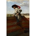 thumbnail image 2 of Ernest Meissonier 17x24 Black Ornate Framed Double Matted Museum Art Print Titled: On a Terrace (1867), 2 of 5