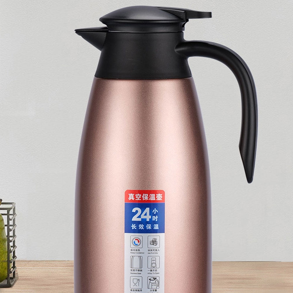 HONMEET 2L Insulated Hot Liquid Pitcher, Thermal Carafe for Home, Office & Kitchen, Vacuum Flask, 11x5.1x5.1in