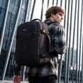 thumbnail image 6 of BAGSMART Travel Backpack, 30L Flight Approved Carry on Backpack, 17.3 Inch TSA Personal Item Suitcase for Travel, Quilted Black, 6 of 8