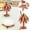A, variant on Wood Coaster, Insulation Mat, Tree Shape Table Centerpiece, Wooden Placemat Foldable for Bowl Teapot Utensils