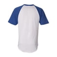 thumbnail image 3 of Augusta M Short Sleeve Baseball Jersey White/Royal 423, 3 of 6