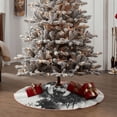thumbnail image 4 of Daiia Majestic Wolf Landscape Drawing Merry Christmas Tree Skirt , Xmas Large Lace-up Tree Skirt, Santa Snowflakes Rustic Home Decorations New Year Party Farmhouse Decor-36", 4 of 6