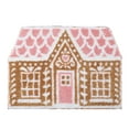 thumbnail image 1 of Injueey Alfombra de baño rosa antideslizante con diseño de casa navideña de jengibre, resistente al desprendimiento, con cierre cosido, Decoración del hogar 60*90 cm, 1 of 6