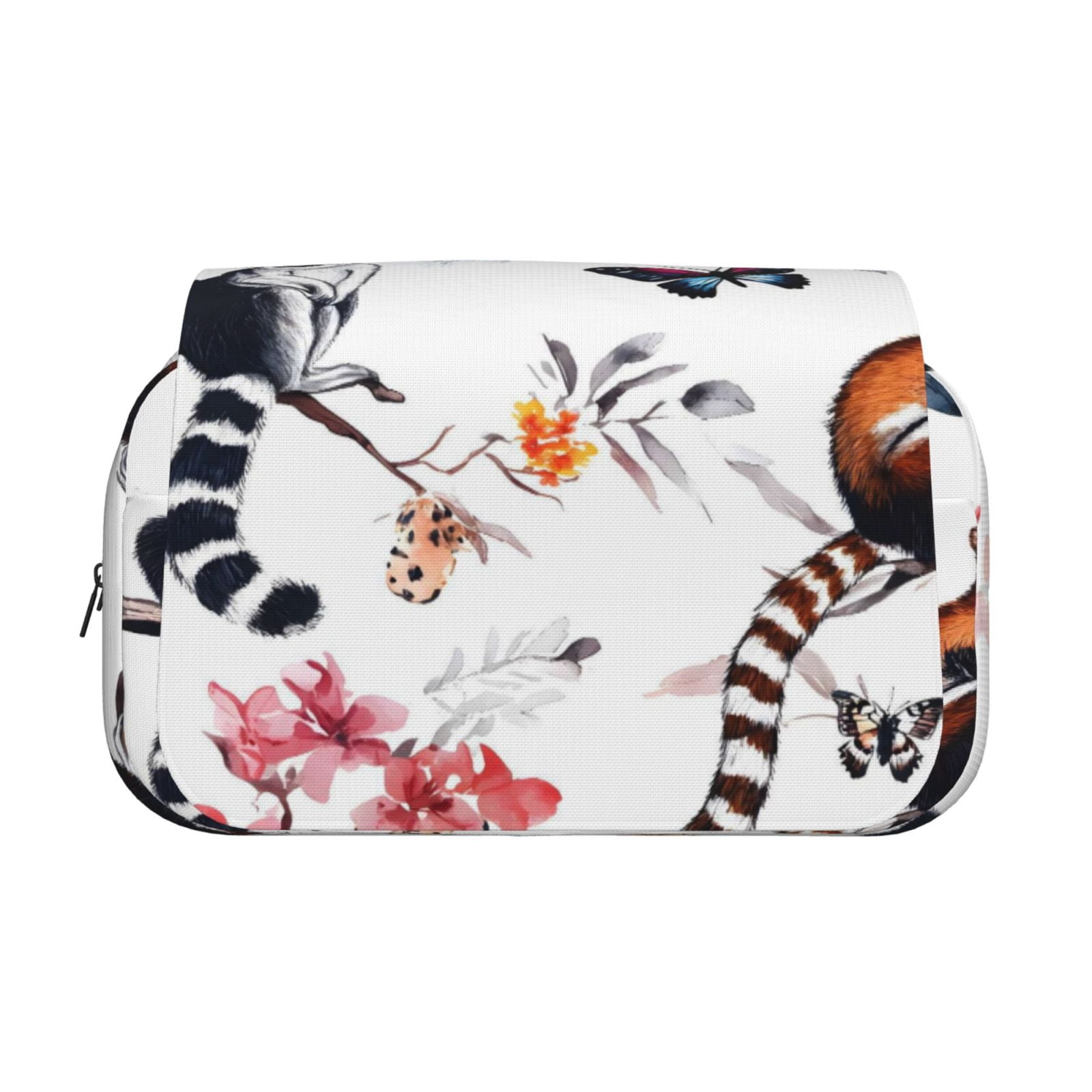 Large-Capacity Flip-Top Double-Layer Pencil Case, Multi-Functional Pocket Pen Case, Durable Stationery Organizer Tailless Bear Butterflies And Flowers