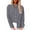 Gray, variant on Drses Womens Cotton Linen Button Down Shirt Fall Casual Long Sleeve Solid Color Shirts Loose Work Tops with Pockets