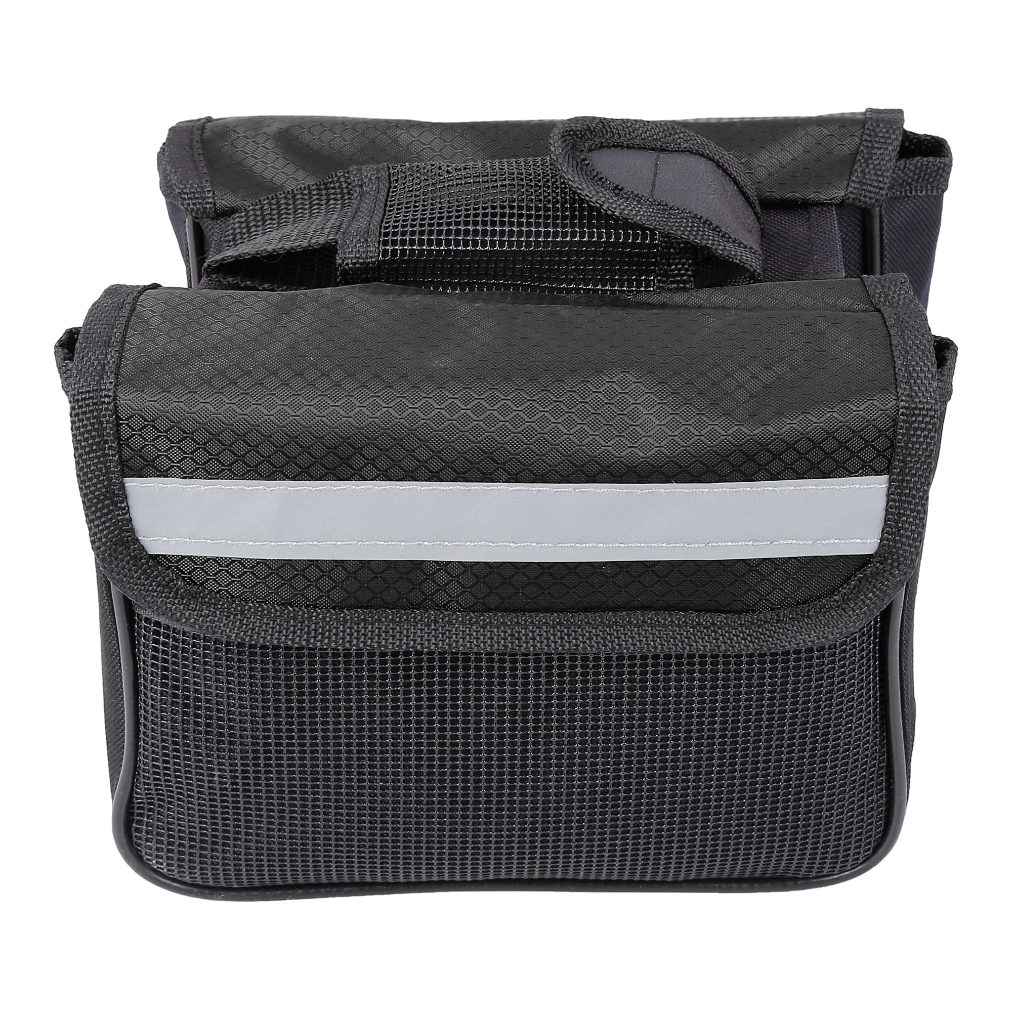 Unique Bargains 7.09x5.91x5.91in Bike Saddlebag Frame Bag Tool Pouch Black