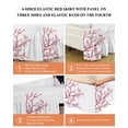 thumbnail image 6 of Cherry Blossom Wrap Around Bed Skirts for Queen Bed 16" Drop,Bed Skirt with Adjustable Elastic Belt Dust Ruffle Bed Valance for Bedroom Hotel Spring Pink Floral Branches Watercolor Bed Frame Cover, 6 of 7