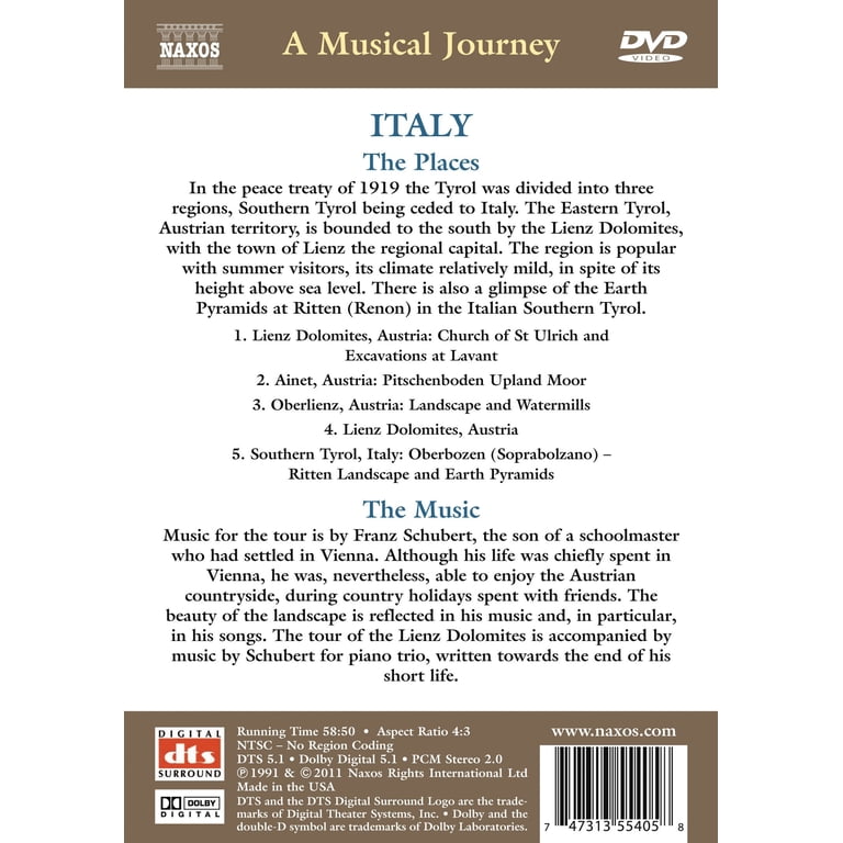 (未使用･未開封品)　Austria &amp; Italy: Musical Tour of Lienz Dolomites [DVD] [Import] 7z28pnb Austria & Italy: Musical Tour of Lienz Dolomites (DVD) - Walmart.com