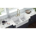 thumbnail image 3 of Ruvati 33 x 18 inch Fireclay Farmhouse Apron-Front Kitchen Sink Double Bowl, 3 of 10