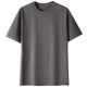 thumbnail image 4 of Camisetas Elvqul Hombre Economicas sin Estampado Gris Oscuro Algodón Manga Corta Cuello Redondo, 4 of 6