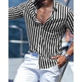 thumbnail image 4 of Camisa de hombre de moda 2024 con estampado de rayas de manga larga, ropa social de lujo para hombre, hawaiana, elegante, clásica, de moda, tallas S a 5XL, 4 of 5