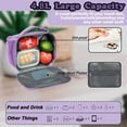 thumbnail image 4 of Lunch Box for Kids Boys Girls Men Women, Insulated Lunch Bag with Buckle Handle for School Work Picnic Travel, Reusable Leakproof Lunchbox Cooler - Chenille Letters, Purple, 4 of 7