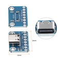 thumbnail image 2 of Uxcell USB  TYPE C Breakout Board Female 2.54mm  Connection  with Pin Header Connector, 2 of 4