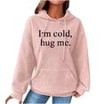 thumbnail image 2 of Tawop Hoodie Tops Womens Sweatshirts Crew Neck Long Sleeve Pullover Graphic Pink M, 2 of 4