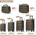 thumbnail image 2 of 6-Piece ABS Hardshell Luggage Set - Lightweight & Durable Suitcases with Dual Spinner Wheels, Carry-On & Check-In Sizes for Travel & Business, 2 of 9