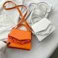 thumbnail image 5 of Bolso de mano creativo con personalidad de moda, bolso bandolera de un solo hombro naranja, 5 of 5