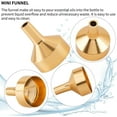 thumbnail image 6 of 12Pcs 0.8x0.7 Inch Gold Mini Aluminum Funnel Metal Essential Oil Funnels with 4Pcs Clear Small Pipette Mini Dropper for Filling Small Bottles or Containers Atomizers Perfume Liquid, 6 of 9