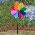 thumbnail image 4 of BiFandian 2Pcs Flower Wind Spinners Sparkly, Colorful Lawn Pinwheels with Stake, Rainbow Garden Windmills for Garden, Party, Outdoor, Yard Decor, 4 of 6