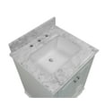 thumbnail image 2 of Nantucket 24" Bathroom Vanity with White Cabinet and Carrara Marble Top, 2 of 5