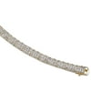 18kt Gold over Sterling Diamond Highlight Tennis Bracelet