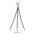 thumbnail image 4 of Toystoory Cadena colgante de contenedor fácil de colgar blanca para cesta colgante de Metal, juego de cadena colgante, cadena de repuesto, Jardín y Patio negro Total 40cm, 4 of 6