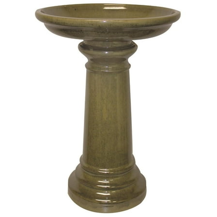 Harbor Gardens BIRDBATH MEDIUM LT GRN E SHIP