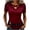 Wine, variant on Summer Tops for Women Hollow Out V Neck Short Sleeve Casual Slim Cut Out Eyelet Gothic Party Night Out Club Tee Shirt Black M