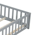 thumbnail image 5 of Noble House Full-Size Montessori Floor Platform Bed, Solid Wood Floor Beds with Fence & Door, Toddler-Safe, Grey, 5 of 9