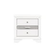 thumbnail image 3 of White Nightstand: Construction & Chic Design - 26"x17"x26 Laminate Surface Silver Trim 26hx26wx17d, 3 of 3