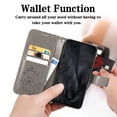 thumbnail image 3 of for Google Pixel 8 Pro Wallet Case, [Flower Embossed] Premium PU Leather Flip Protective Case Cover with Card Holder and Stand with Wrist Strap for Google Pixel 8 Pro, Gray, 3 of 5