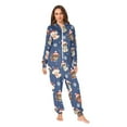thumbnail image 4 of Adult Christmas Onesie Dog Christmas Snowflake Pattern Zipper One-Piece Pajamas Unisex with Pockets, 4 of 6