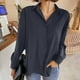 thumbnail image 4 of Camisa de manga larga con botones para mujer: corte holgado informal, poliéster-spandex, tallas S-XXL, para todas las estaciones, 4 of 7