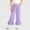 Purple, variant on OGLCCG Girls Gingham Pants Elastic Waist Checkered Plaid Ruffle Hem Pants Casual Wide Leg Lounge Pants with Pockets 9M-5T